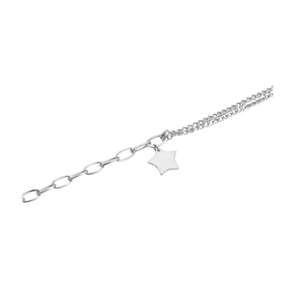 Stainless Steel Star Charm Chain Bracelet