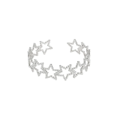 18K Gold Plated Hollow Star Cuff Bracelet