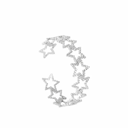 18K Gold Plated Hollow Star Cuff Bracelet