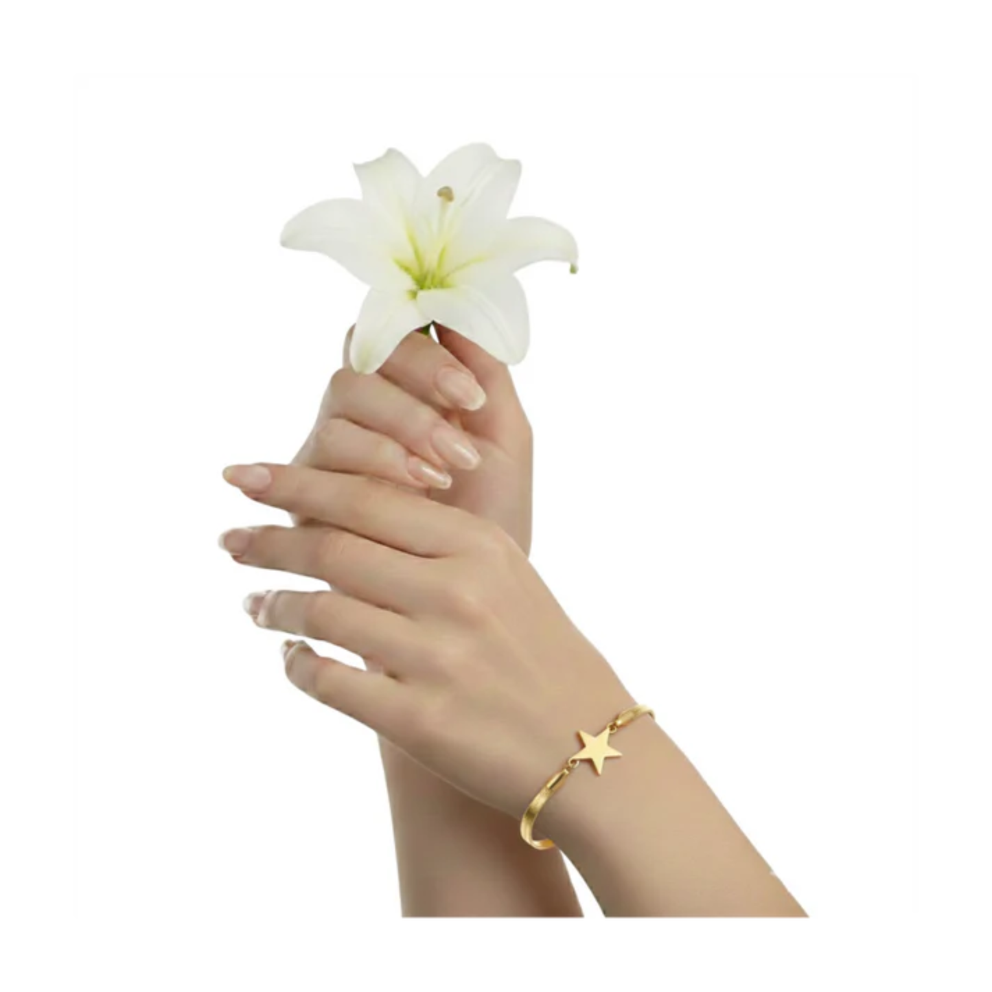 Gold Plated Star Snake Chain Bracelet