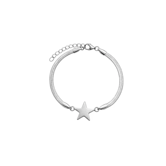 Gold Plated Star Snake Chain Bracelet