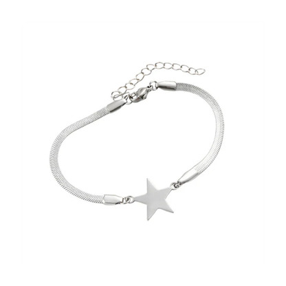 Gold Plated Star Snake Chain Bracelet