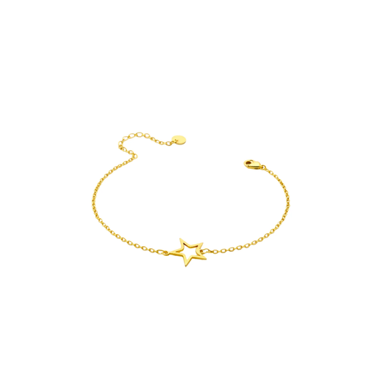Minimal Star Charm Chain Bracelet