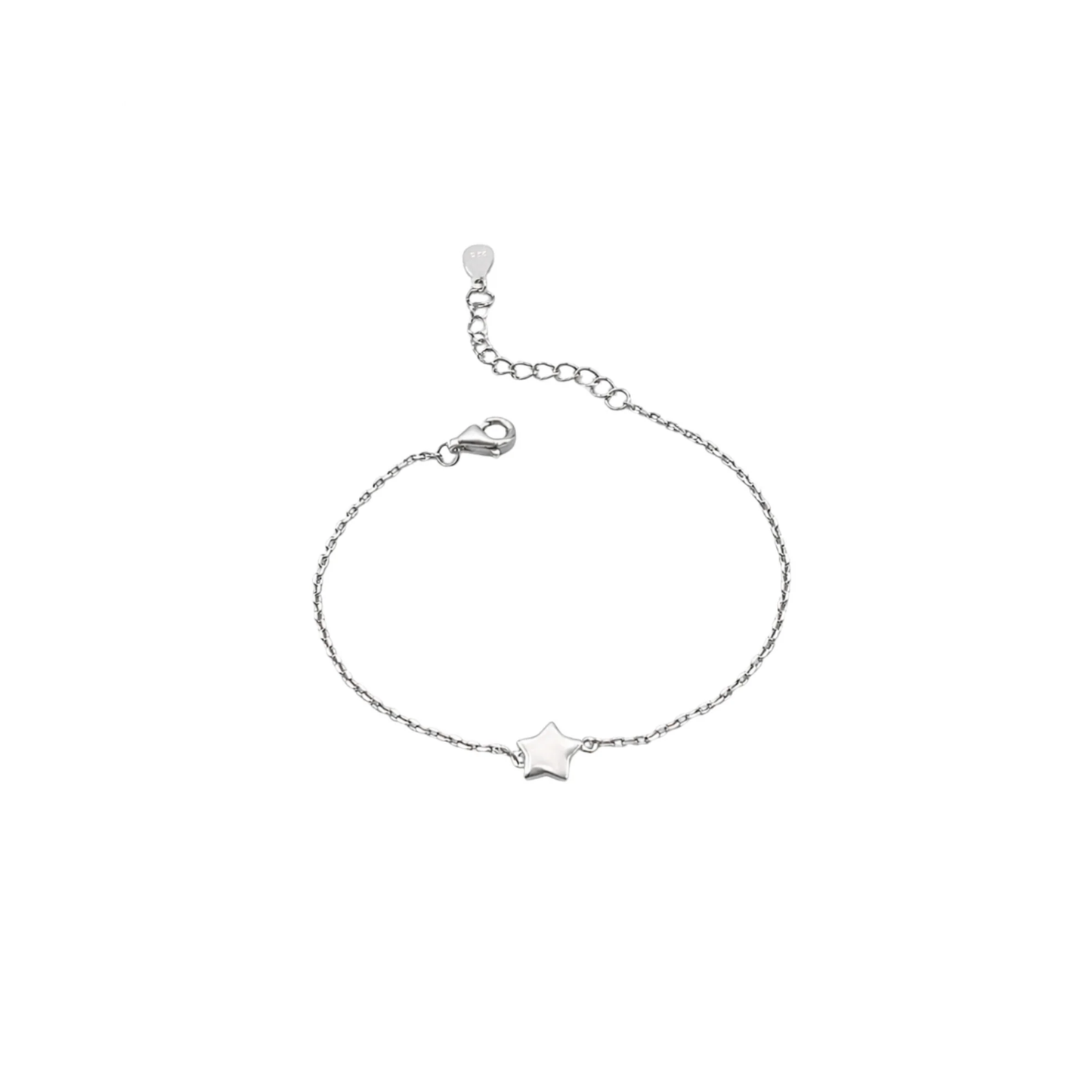 925 Sterling Silver Mini Star Chain Bracelet