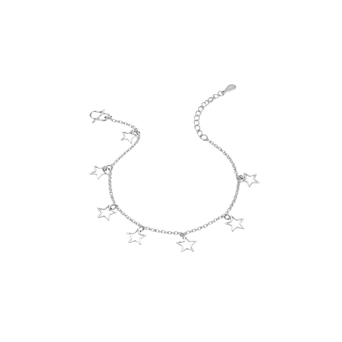 Silver Star Charm Chain Bracelet