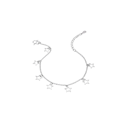 Silver Star Charm Chain Bracelet