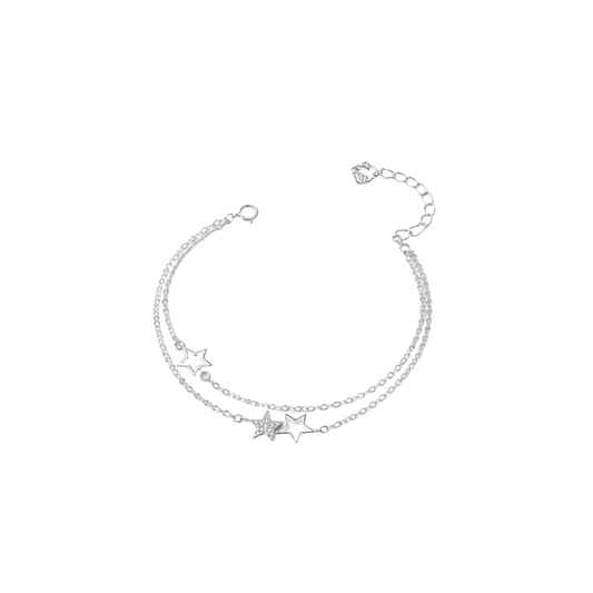 Double Layer Star Zircon Bracelet