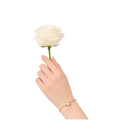 Gold Crystal Star Charm Bracelet