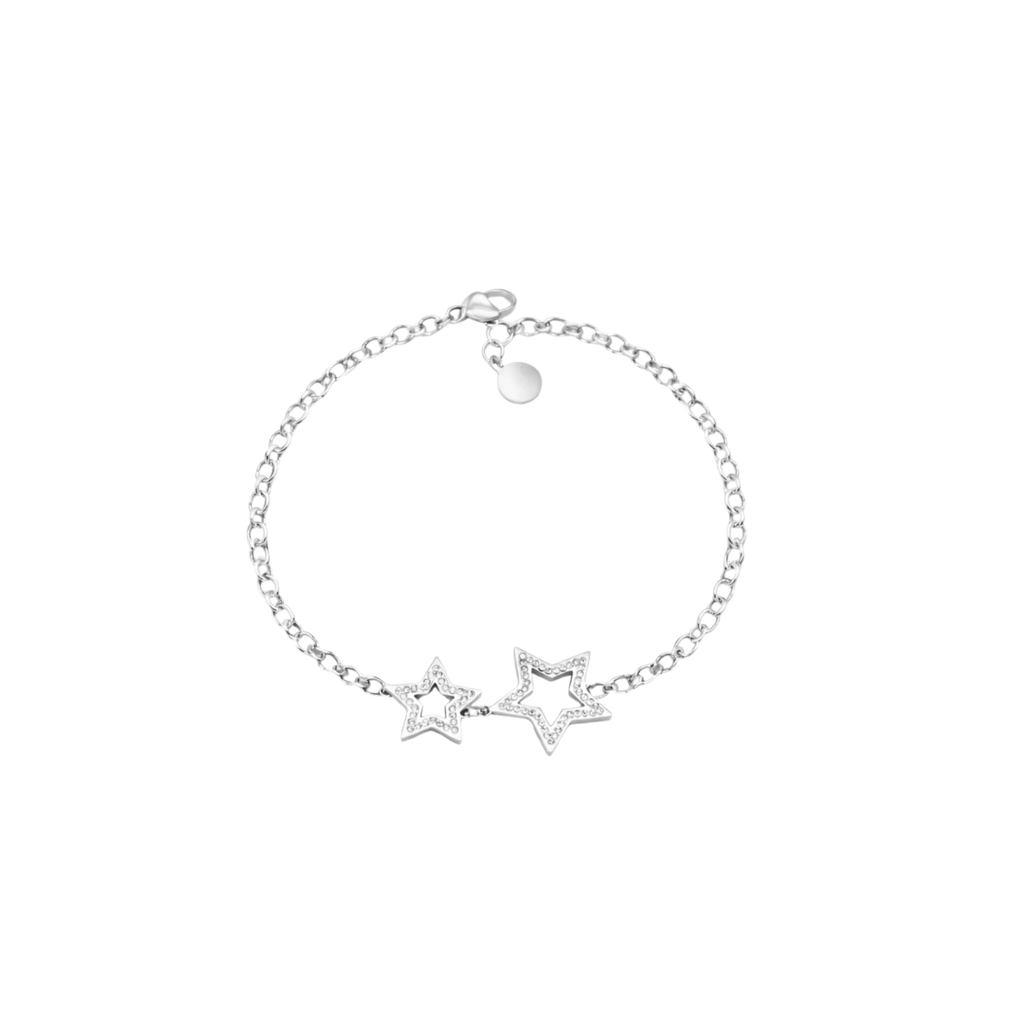 Zircon Double Star Charm Bracelet