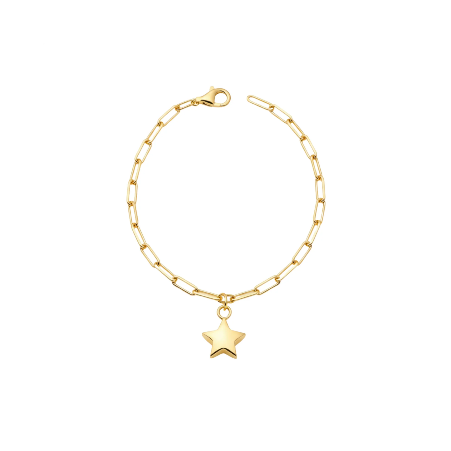 925 Sterling Silver Bubble Star Chain Anklet