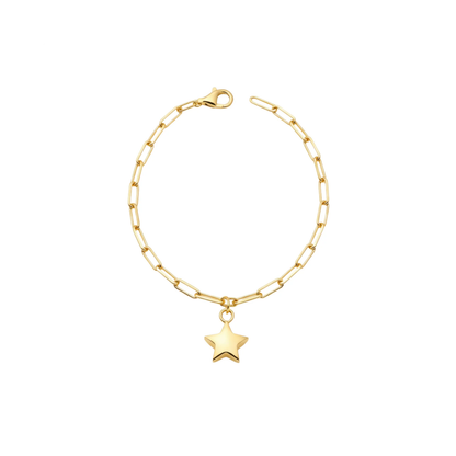 925 Sterling Silver Bubble Star Chain Anklet