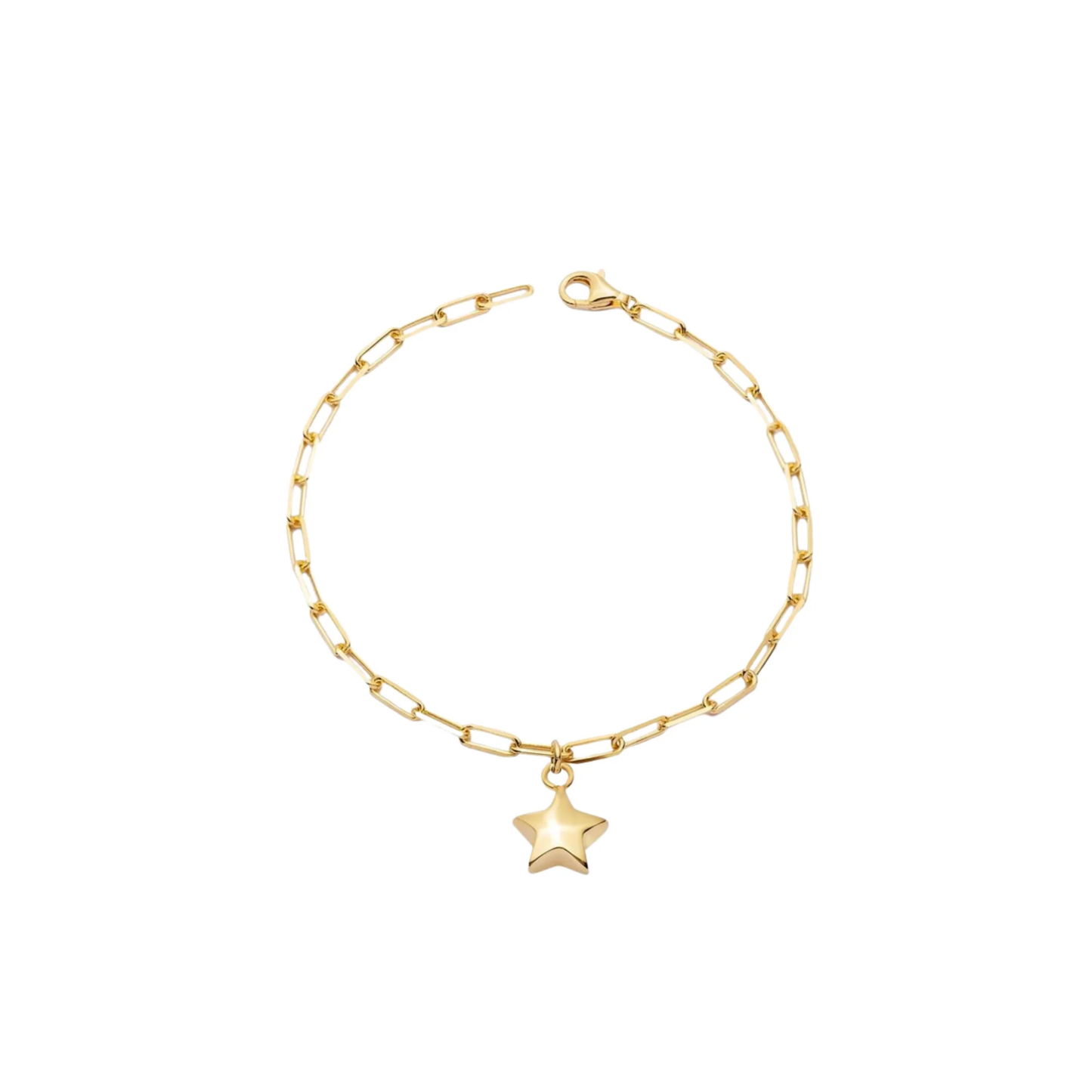 925 Sterling Silver Bubble Star Chain Anklet