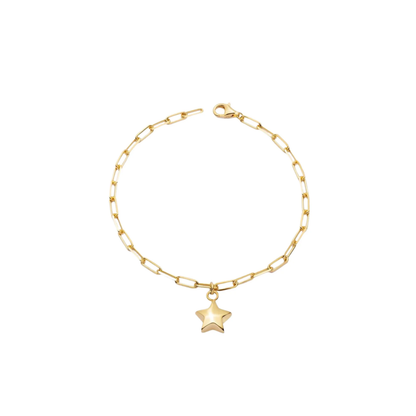 925 Sterling Silver Bubble Star Chain Anklet