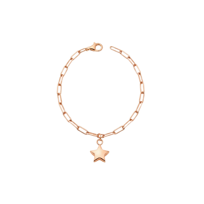 925 Sterling Silver Bubble Star Chain Anklet