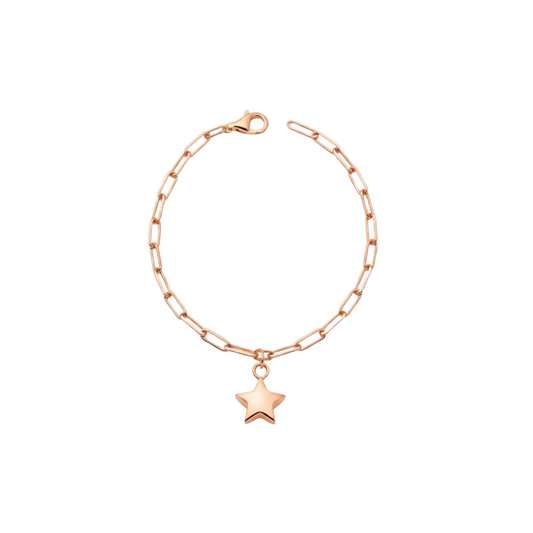 925 Sterling Silver Bubble Star Chain Anklet