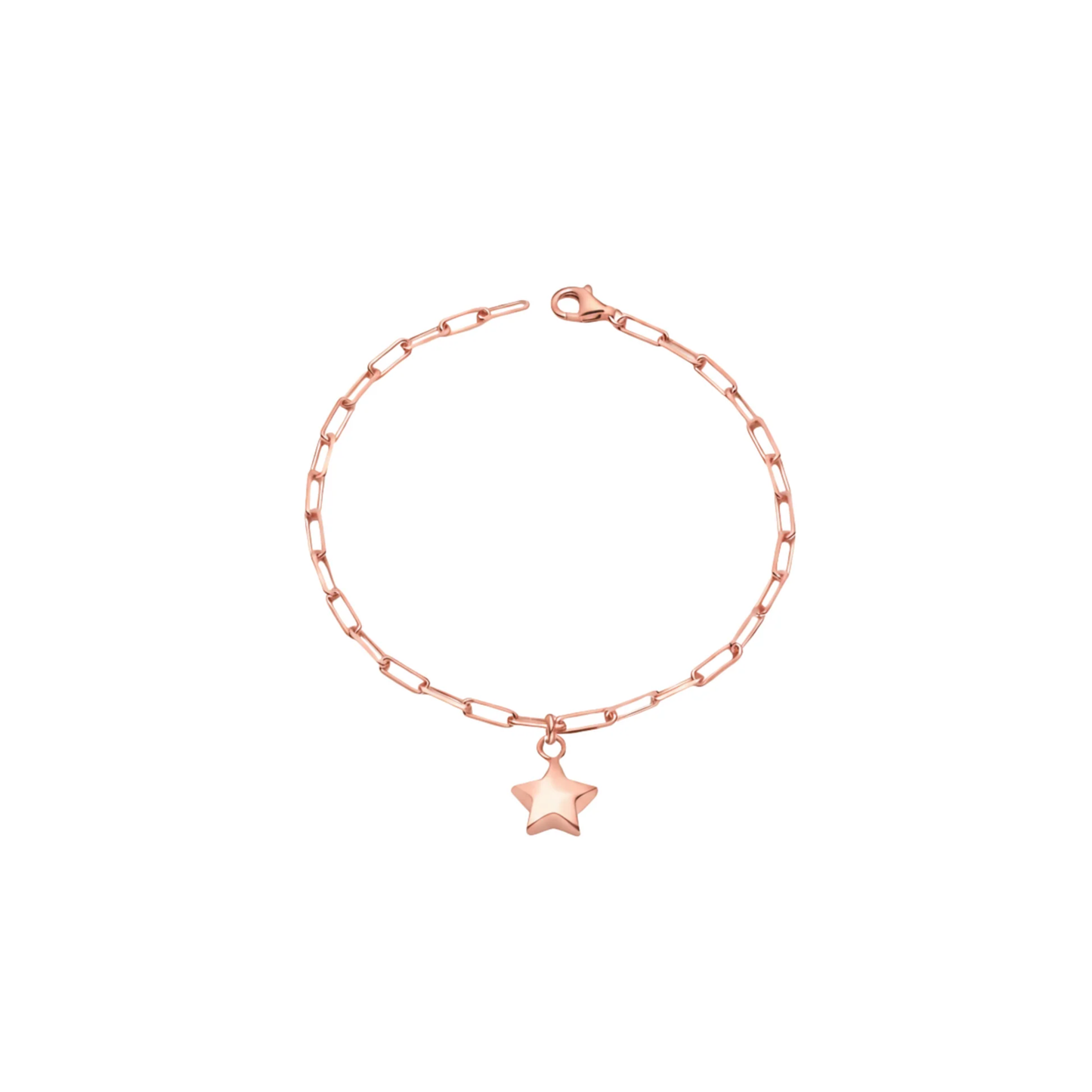 925 Sterling Silver Bubble Star Chain Anklet