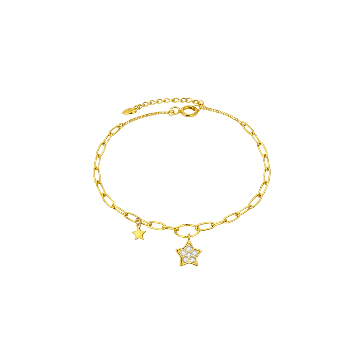 Minimalist Gold Star Charm Bracelet
