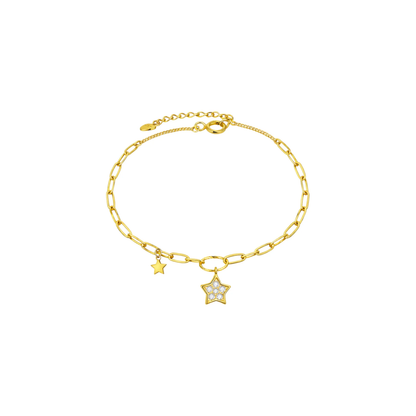 Minimalist Gold Star Charm Bracelet