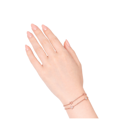 Double Layer Zircon Star Bracelet