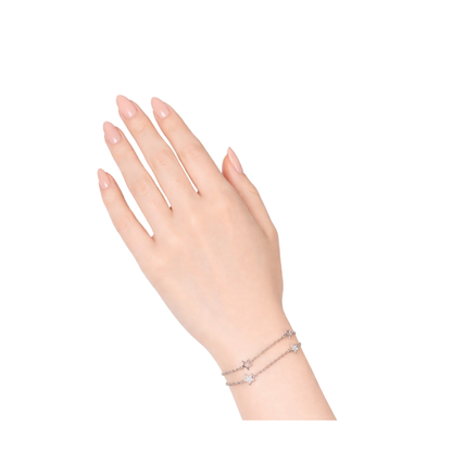 Double Layer Zircon Star Bracelet