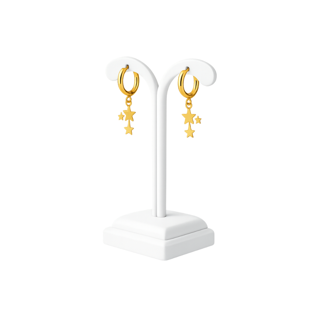 Shooting Star Hoop Earrings