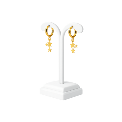 Shooting Star Hoop Earrings