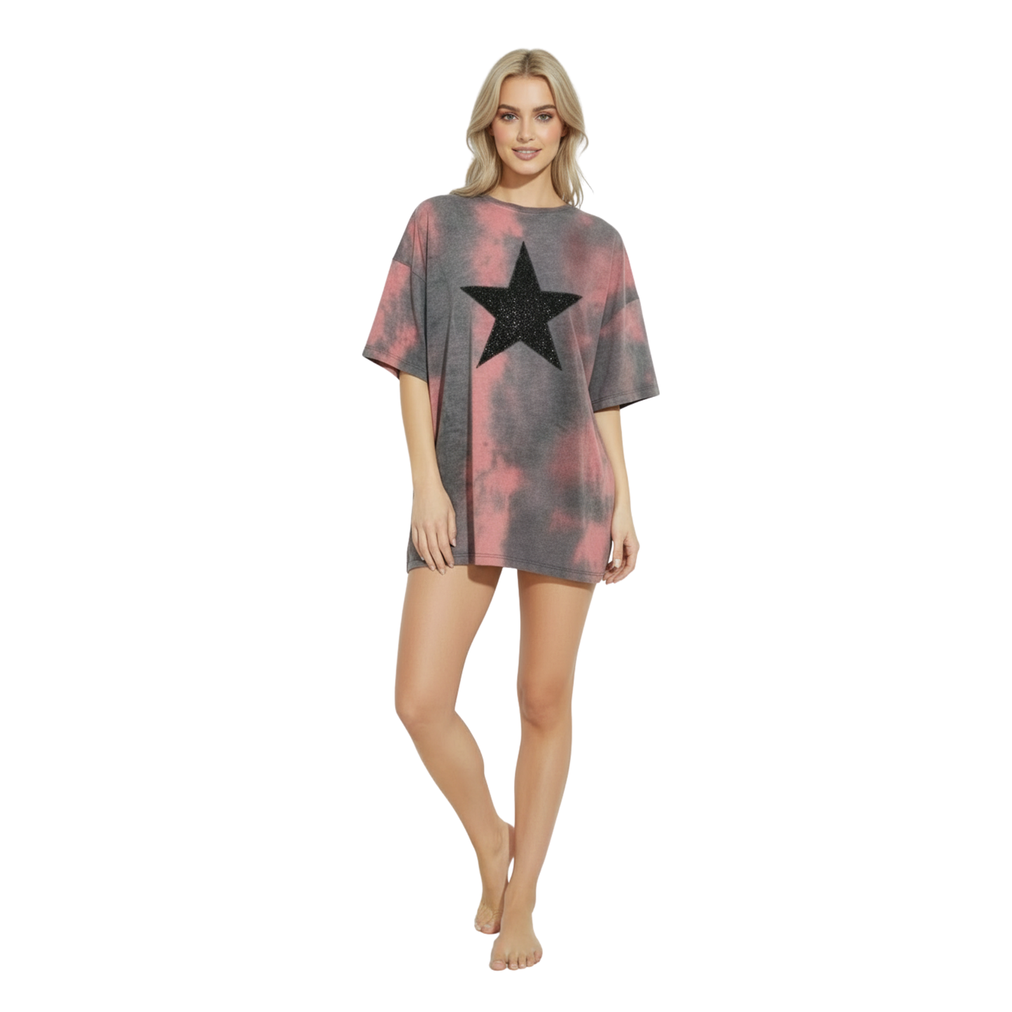Glitter Star Oversized Tee