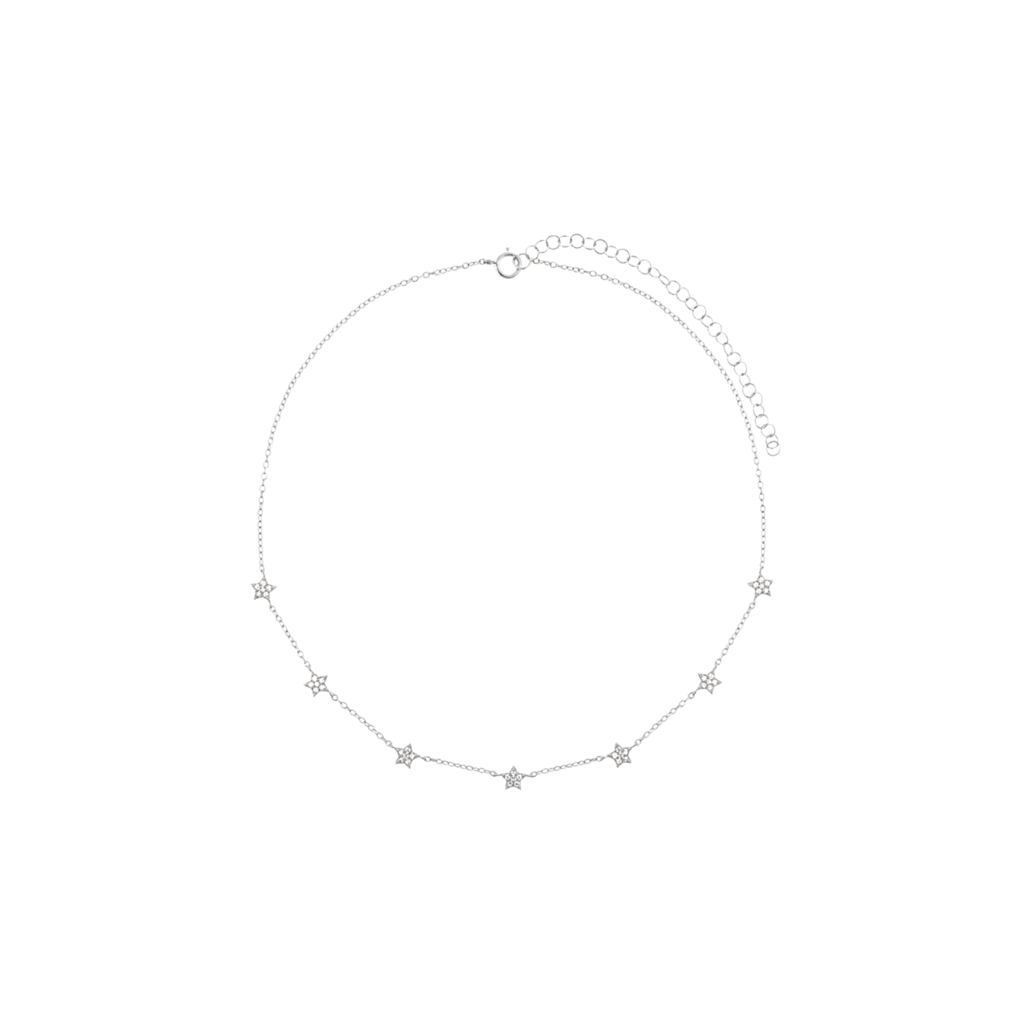 CZ Star Choker Necklace