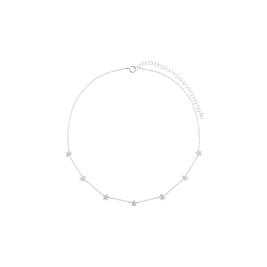 CZ Star Choker Necklace