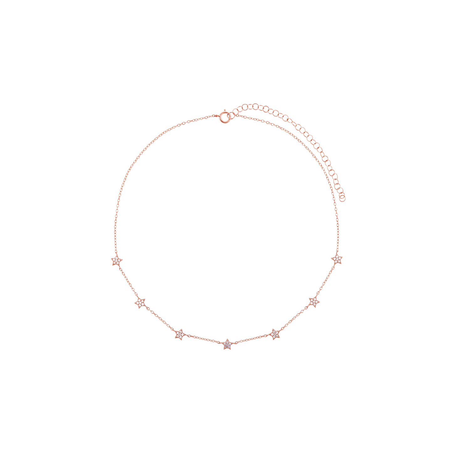 CZ Star Choker Necklace