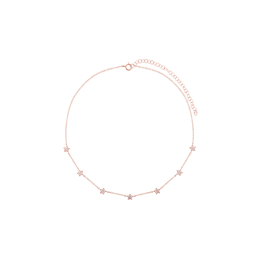 CZ Star Choker Necklace