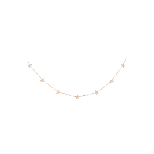 CZ Star Choker Necklace