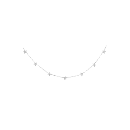 CZ Star Choker Necklace