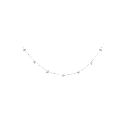 CZ Star Choker Necklace