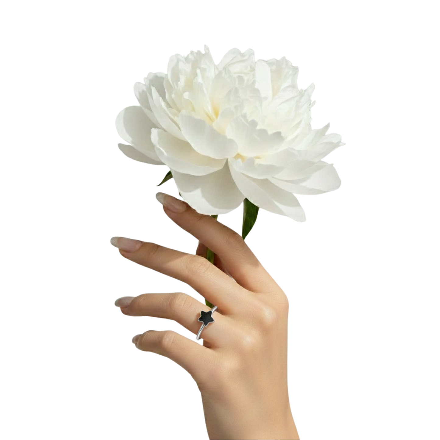 Black Star Bezel Ring