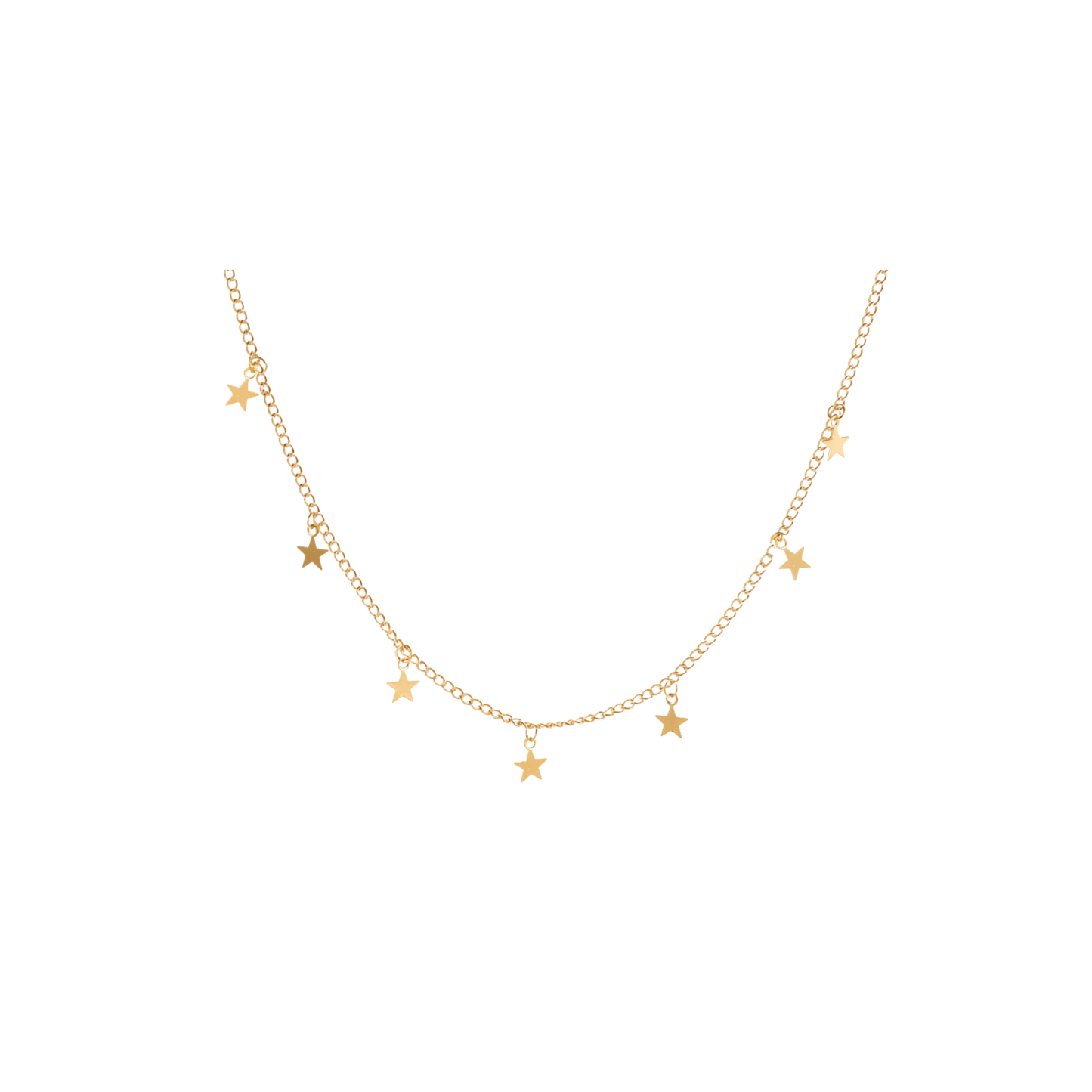 Gold Dainty Star Charm Necklace