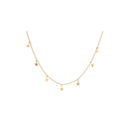 Gold Dainty Star Charm Necklace