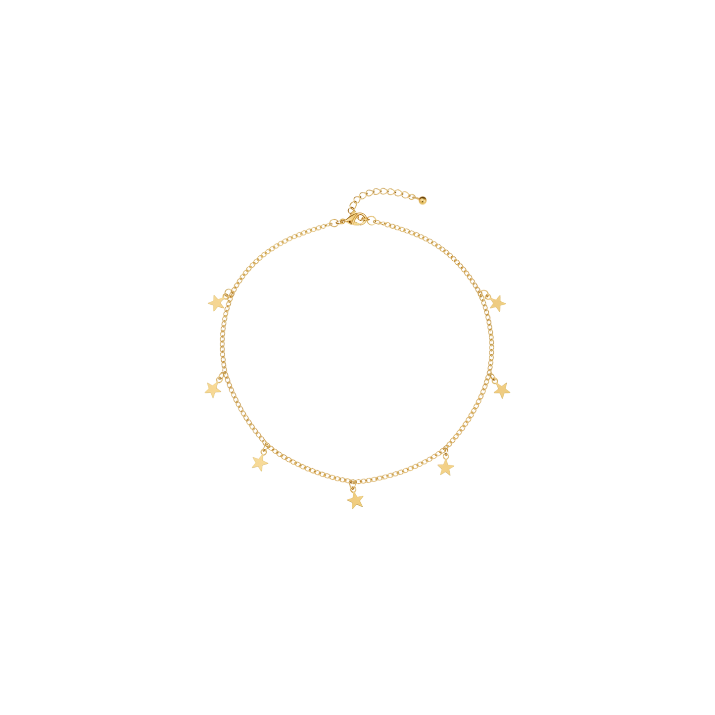 Gold Dainty Star Charm Necklace