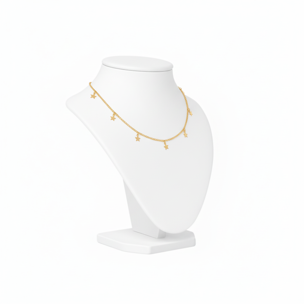 Gold Dainty Star Charm Necklace