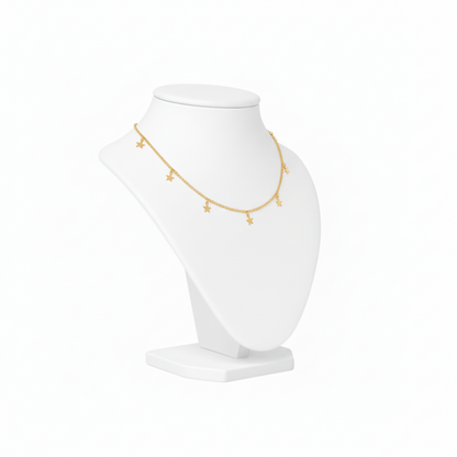 Gold Dainty Star Charm Necklace
