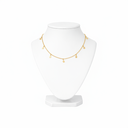 Gold Dainty Star Charm Necklace