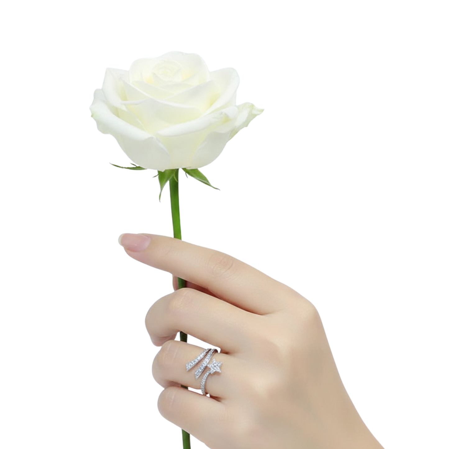 Celestial Star Open Silver Ring