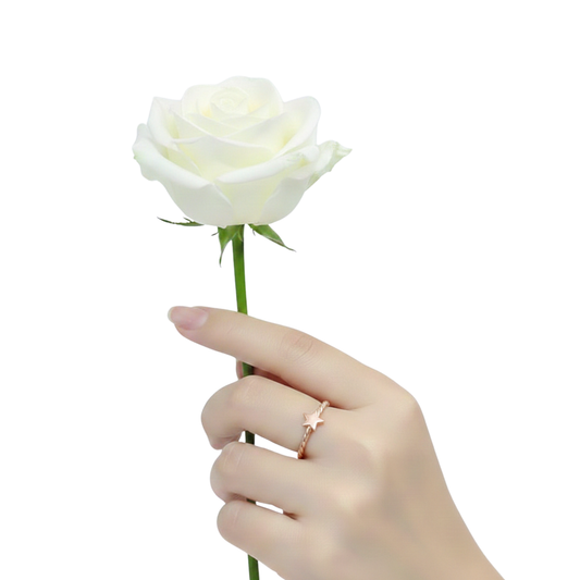 Celeste Point Star Twisted Ring – 925 Sterling Silver