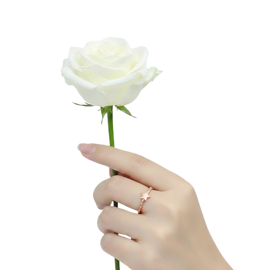 Celeste Point Star Twisted Ring – 925 Sterling Silver