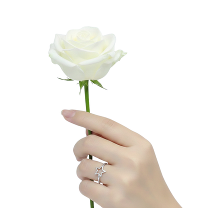 Minimal Star Outline Ring