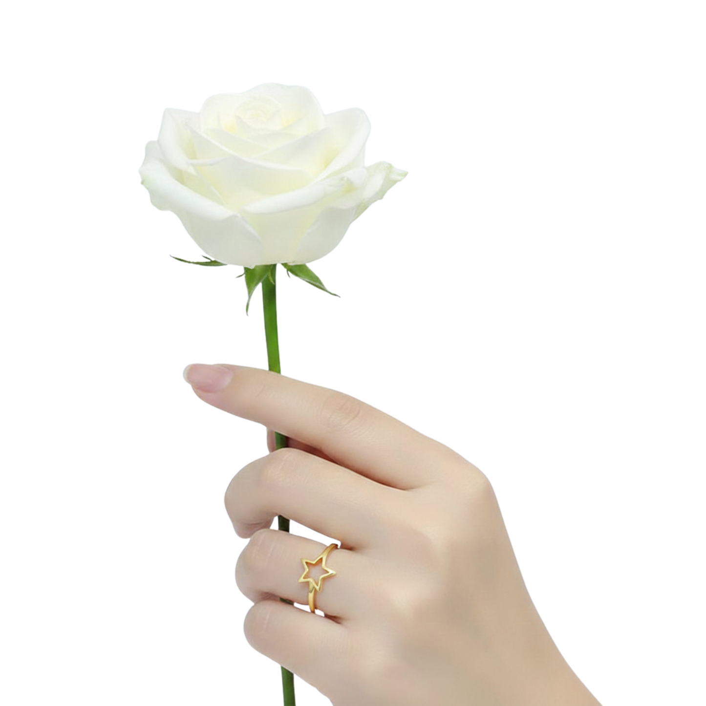 Minimal Star Outline Ring