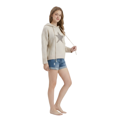 Stitched Star Hoodie Sweater