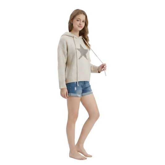 Stitched Star Hoodie Sweater