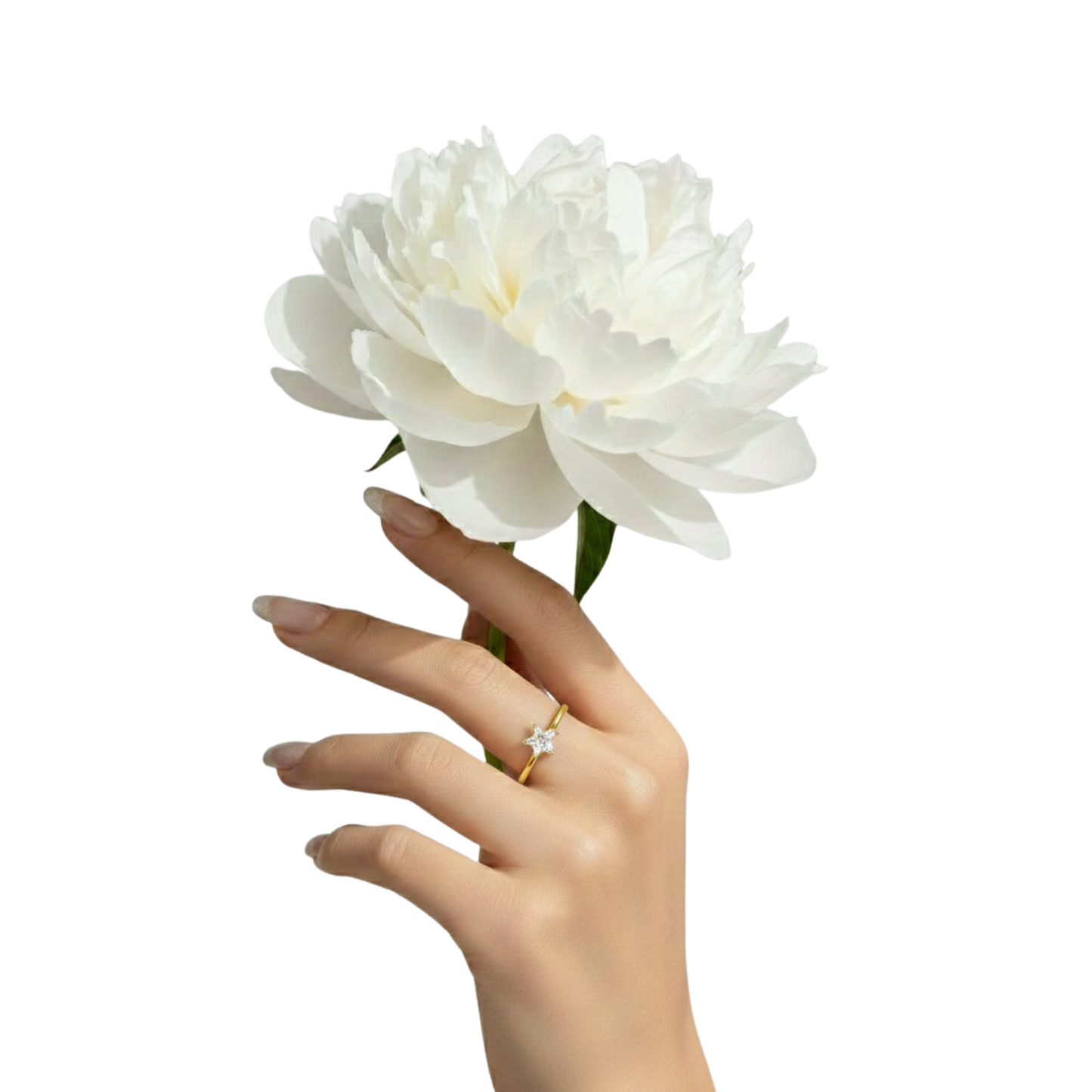 Zircon Star Open Ring