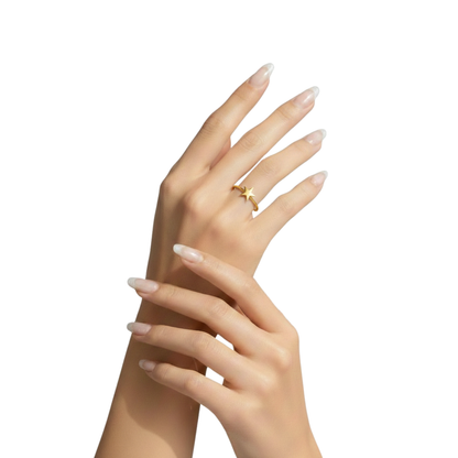 Minimal Star Band Ring